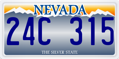 NV license plate 24C315