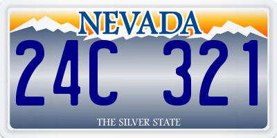 NV license plate 24C321