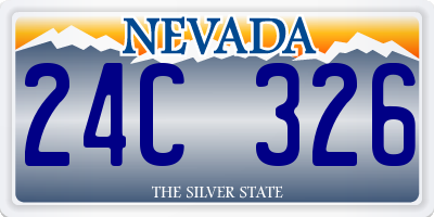 NV license plate 24C326