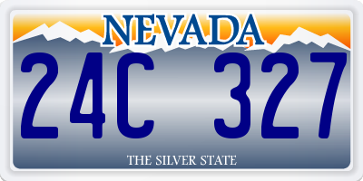 NV license plate 24C327