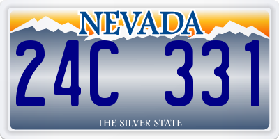 NV license plate 24C331