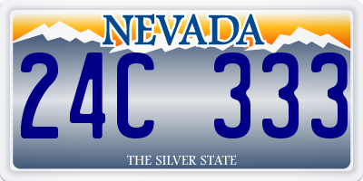 NV license plate 24C333