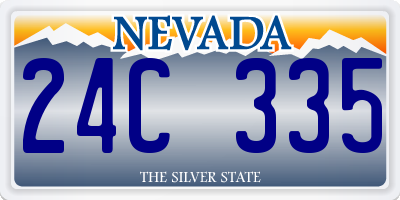 NV license plate 24C335