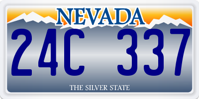 NV license plate 24C337