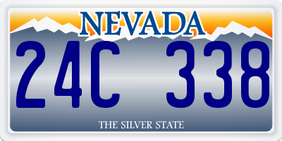 NV license plate 24C338