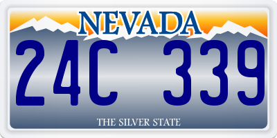 NV license plate 24C339