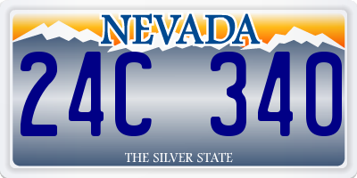 NV license plate 24C340