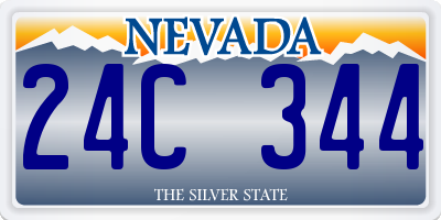 NV license plate 24C344