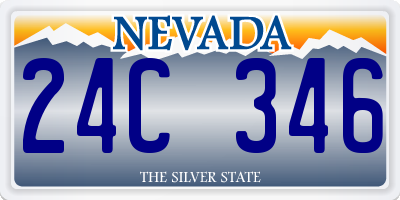 NV license plate 24C346