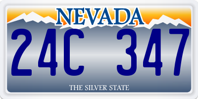 NV license plate 24C347