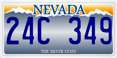 NV license plate 24C349