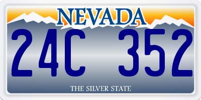 NV license plate 24C352