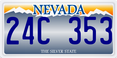 NV license plate 24C353