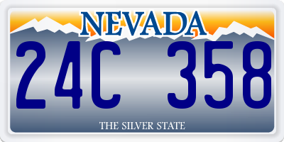 NV license plate 24C358