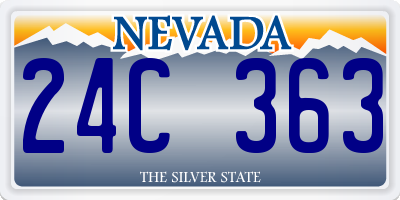 NV license plate 24C363