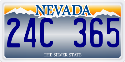 NV license plate 24C365