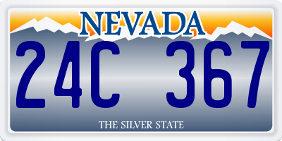 NV license plate 24C367