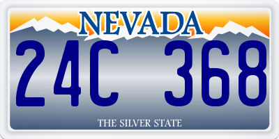 NV license plate 24C368