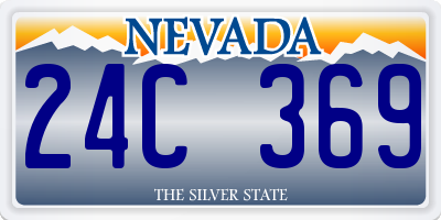 NV license plate 24C369