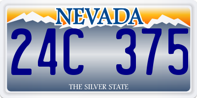 NV license plate 24C375