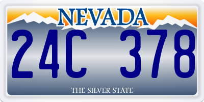 NV license plate 24C378