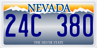 NV license plate 24C380