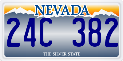 NV license plate 24C382