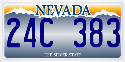 NV license plate 24C383