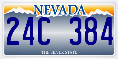 NV license plate 24C384