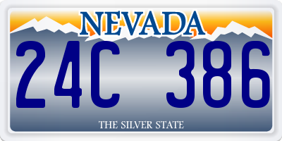 NV license plate 24C386