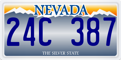 NV license plate 24C387