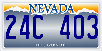 NV license plate 24C403