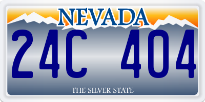 NV license plate 24C404