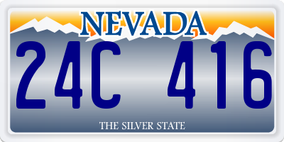 NV license plate 24C416