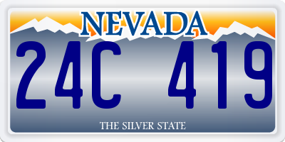 NV license plate 24C419