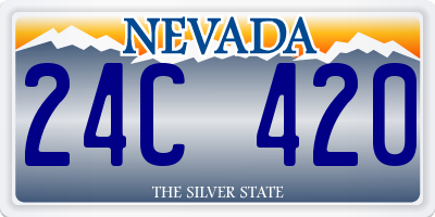 NV license plate 24C420