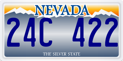 NV license plate 24C422