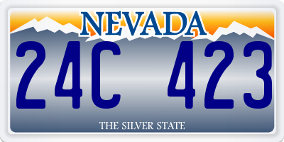 NV license plate 24C423