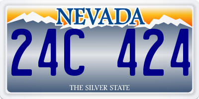 NV license plate 24C424