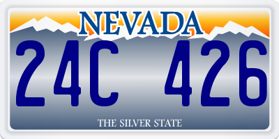 NV license plate 24C426