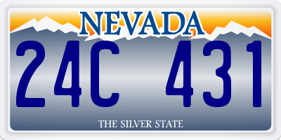 NV license plate 24C431