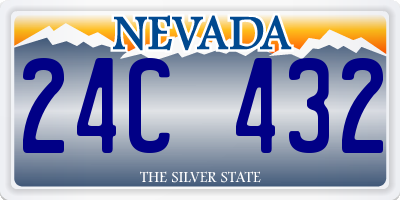 NV license plate 24C432