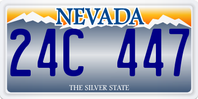 NV license plate 24C447