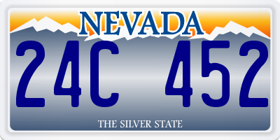 NV license plate 24C452