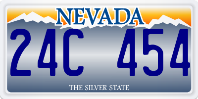 NV license plate 24C454