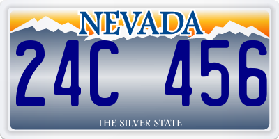 NV license plate 24C456