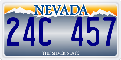 NV license plate 24C457