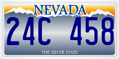 NV license plate 24C458