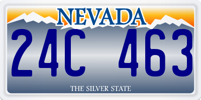 NV license plate 24C463