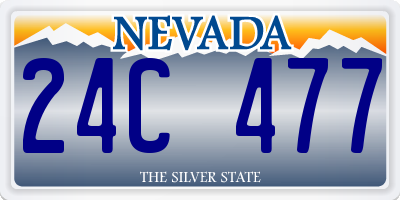 NV license plate 24C477